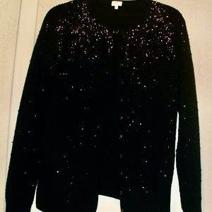 Armani Collezioni Ladies Black Sequin Cardigan Size 12